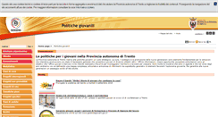 Desktop Screenshot of politichegiovanili.provincia.tn.it