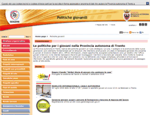 Tablet Screenshot of politichegiovanili.provincia.tn.it