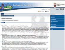 Tablet Screenshot of comunitavalle.provincia.tn.it
