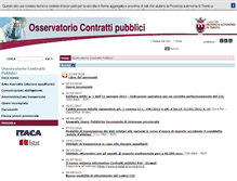 Tablet Screenshot of osservatoriolavoripubblici.provincia.tn.it