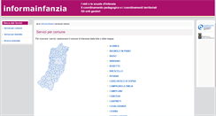 Desktop Screenshot of informainfanziaweb.provincia.re.it
