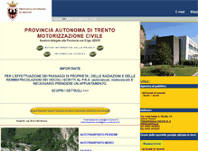 Tablet Screenshot of motorizzazione.provincia.tn.it